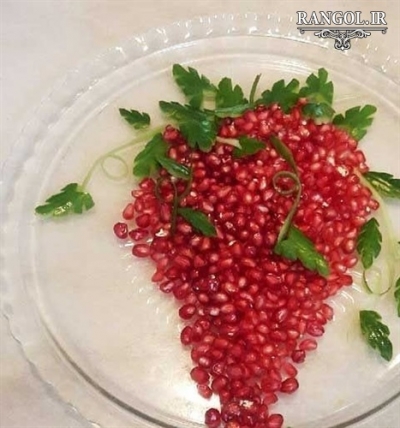 تزیین انار شب یلدا میوه آرایی انار هندوانه یلدایی شب چله